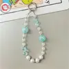 Lanyard para Teléfono Móvil Ins Cadena de Perlas para Muñeca Colgante Cadena para Teléfono Móvil Cadena para Colgar Bolsos Lazo de Perlas Colgante Decorativo