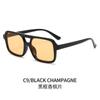 Gafas de Sol Europeas y Americanas de Doble Varilla Combinables para Mujer, Moda Trendy, Gafas de Sol Cuadradas, Populares en Internet, Sesión de Fotos Callejera, Lentes de PC Retro de Color Bolsa