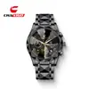 Relógio Masculino Chaxigo Novo Quartz Três Ponteiros Pulseira de Aço Lapidada Diamante Luminoso À Prova D'água Relógio de Negócios