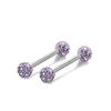 Corrente de comércio eletrônico transfronteiriça zircão bola de diamante cheia anel de peito mamilo capa cobre aço inoxidável piercing corporal jóias