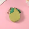 Bolsa para monedas de cuero PU transfronteriza, nueva mini billetera con patrón de lichi y fruta, lindo accesorio de bolsa para auriculares con oreja colgante para mujer