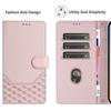 Adecuado para Funda de Cuero Samsung S25, S26Fe Relieve Panal Tridimensional Ranura para Tarjetas Billetera Antirrobo Protección Deslizante Funda M54 Color Sólido