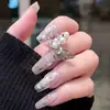 Anillo de Perla Mariposa para Mujer Anillo Abierto Suave y Elegante Diseño de Nicho Ins Anillo Plegable Hueco