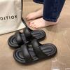 Pantuflas antideslizantes para baño de mujer Sandalias antideslizantes gruesas para exteriores Chanclas para pareja de estudiantes