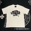 Marca Tendência Transfronteiriça Modelo Novo Synaworld Streetwear Americano Hip-Hop Estampa de Letras Camiseta de Manga Curta para Homens, Novo Estilo de Verão