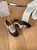 Zapatos Mary Jane retro de cordones con suela blanda, punta redonda y corte bajo para mujer, otoño 2026, suela plana, con cordones y detalles de piel genuina