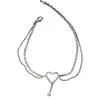 Tobillera Personalizada Transfronteriza Accesible de Lujo y Gama Alta Super Brillante Completa de Diamantes Corazón Estrella Prisma Multiestilo Accesorios para Tacones Altos