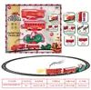 Trilho Elétrico de Trem de Natal Pendurado Transfronteiriço ao Redor da Árvore Trilho de Montagem Rotativo e Mutável Brinquedo de Bloco de Construção Presente para Menino