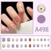 Piezas de Uñas Postizas Terminadas, Uñas Postizas, Arte de Uñas Simple de Limón Helado Transparente Estilo Celebridad de Internet, Extensiones de Uñas y Uñas Portátiles