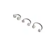 Arete de Hélice en Forma de U con Bolas Completamente Incrustadas de Diamantes para Hueso de la Oreja para Mujer, Moda de Alta Gama, Lujo Ligero, Diseño Espiral Simple, Transfronterizo Aliexpress
