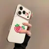 Dos Fundas con Temática de Fresa Adecuadas para iPhone 17 Pro Max, Nuevos Modelos para Apple 16 Pro, 15 Pro y 16 Fundas de Cuero