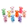 Pendente de Urso Colorido de Resina Fofo de Desenho Animado Acessórios DIY Pulseira Chaveiro Pingente Decorativo W362