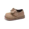 Zapatos de piel para niños, nueva colección otoño 2026, merceditas de suela blanda para niñas, zapatos de lazo de suela blanda, zapatos de princesa