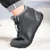 Zapatos de Invierno para Hombre 2026 con Forro de Terciopelo, Zapatos de Algodón, Caña Alta, Cálidos, Botas de Nieve, Antideslizantes, Resistentes al Desgaste, Zapatos para Exteriores Resistentes al Frío, Tallas Grandes para Mujer