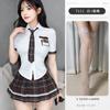 Noche Lencería Sexy Crujiente Sexy Uniforme Jk Falda a Cuadros para Mujer Juego de Roles Pasión Caliente Traje Estilo Universitario 7111