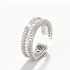 Nuevo Anillo Abierto de Circonita Estilo Minimalista Transfronterizo Europeo y Americano, Anillo de Personalidad de Moda y Tendencia, Anillo Versátil Estilo Ins
