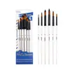 Pincéis de Nylon para Pintura Facial Transfronteiriços, Pincéis para Guache, Conjuntos de Pincéis para Tinta Acrílica, Pincéis para Pintura a Óleo, Atacado de Fábrica