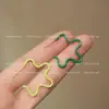 Brincos de Gota Pequena Flor Gradiente Azul com Esmalte para Mulheres, Brincos Doces de Coração Girly de Verão, Acessórios de Orelha Exquisitos Nicho Dopamina