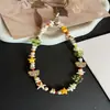Oso de Trébol de Cuatro Hojas Verde Cadena para Teléfono Hecho a Mano con Cuentas Lanyard Estilo Ins para Niña Colgante Lindo Modelo Nuevo