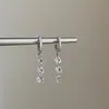 Brincos de franja redondos com zircônia simples e modernos para mulheres, com um toque de luxo, únicos e de nicho, brincos de moda de luxo leve