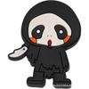 Accesorios para zapatos con agujeros de la serie Halloween, hebilla de PVC para zapatos con flores, correa de anillo de mano, accesorios para zapatos de bricolaje, venta al por mayor de accesorios