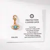 Llavero Vintage Mano de Fátima Gota de Aceite Colgante Ojo Turco Adorno para Llaves