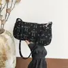 2026 Nuevo Bolso Cruzado de Pana con Lazo y Corazón Estilo Coreano para Mujer, Bolso de Hombro con Cadena de Moda, Estilo Versátil y Fresco