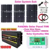 Painel solar 75W portátil para exterior sistema de energia solar com armazenamento de energia kit inversor de onda pura controlador