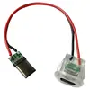 Soquete Fêmea de Pressão Direta Preenchido com Cola typec2P Transparente com Luz Luminária de Mesa Porta de Carregamento Oval Conector para Veículo Elétrico de Carro