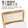 Patio al aire libre Anti-corrosión Teca Mimbre Minimalista Silla de Ocio Nórdico Madera Maciza Asiento Mimbre Silla Reclinable Combinación Sofá