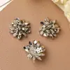 Brincos Coreanos Mesmo Estilo Moda Brilho Chamativo Aglomerado de Flores com Contas DIY Acessível Luxo Brincos Buraco na Orelha Sapatos Flor de Sapato Acessórios