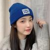 Gorro de lana con punta linda de Corea del Sur para mujer, gorro de punto para primavera y otoño, gorro de invierno cálido de moda, combina con todo, adecuado para circunferencia de cabeza grande