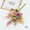 Buquê de Flores Artificiais para Decoração de Cena de Casamento, Flores de Cravo Névoa de Outono Amarradas à Mão, Arranjo de Flores em Frasco de Fragrância para Casa, Flores Artificiais