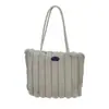 Bolso Peludo Rayado Transfronterizo Gran Capacidad para Mujer Bolso de Hombro Axila 2025 Moda Versátil Bolso Cruzado Tote Venta al por Mayor