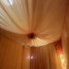 Decoración de boda cortina de gasa cúpula de techo salón de belleza sala privada diseño de ambiente tejido cifrado techo venta directa de fábrica