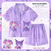 Pijama Infantil Sudeste Asiático Niñas Verano Delgado Seda de Hielo 2024 Nuevo Princesa Verano Celebridad de Internet Niñas Conjunto de Dos Piezas