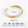 Pulsera de Acero Inoxidable Trenzada con Cable de Acero Abierta Elástica para Joyería, Electrochapada al Vacío, de Venta Caliente Transfronteriza, en Stock, al por Mayor