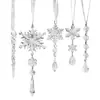 Novo conjunto de flocos de neve para decoração de árvore de Natal, enfeites, pingentes, atmosfera natalina, arranjo para vitrine de shopping