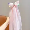Pinzas de Malla para el Cabello de Niña, Velos con Moño de Princesa de Hadas, Accesorios para el Cabello para Sesión de Fotos de Cumpleaños para Niñas, Accesorios para el Cabello No Dañinos