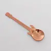 Cuchara de Guitarra Europea Transfronteriza Acero Inoxidable 304 Cuchara de Café Cuchara de Postre Restaurante Hogar Cuchara para Mezclar Cuchara Musical Creativa