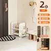 Puerta de Entrada Bolsa para Zapatos Estante de Almacenamiento Tablero Perforado Zapatero Multifuncional Apilable Pasillo Zapatero de Gran Capacidad