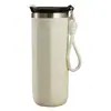 Caneca de café, garrafa térmica, garrafa de água portátil para atividades ao ar livre, estilo americano, alta qualidade, elegante, feita de aço inoxidável 304 com isolamento a vácuo, com alça de transporte, perfeita como presente