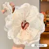 Scrunchie com vibe feminina, elástico de cabelo coreano fofo, acessório de cabelo estilo preguiçoso oversized, faixa de cabelo para coque