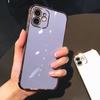 Capa de Celular 6D Galvanizada Cor Doce Adequada para Iphone17Pro 15 Apple 16 Cor Pura Anti-Queda Capa Protetora Xsmax