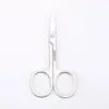 Tijeras para Pelos de la Nariz de Acero Inoxidable, Tijeras de Belleza para Recortar Pestañas y Cejas, Herramientas de Belleza con Puntas Redondas, Curvas y Puntiagudas Bc2.0A
