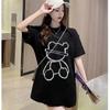 Camiseta de Manga Curta Diamante Quente Indústria Pesada Estilo Casal Estação Europeia Transfronteiriça Novo Design Nicho Top Roupa Íntima