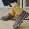Calcetines para Mujer Zhuji para Otoño e Invierno, Calcetines de Media Pantorrilla, Absorbentes de Sudor y Resistentes al Olor, Calcetines de Algodón de Color Sólido para Mujer, Bordado de Dibujos Animados, Calcetines Personalizados Transfronterizos para Mujer