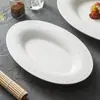 Plato para Pescado con Puntos de Perla de Fábrica para Uso Doméstico Nuevo Modelo 2026 Exquisito Plato de Cerámica Blanca Ovalado para Pescado al Vapor con un Tacto Premium