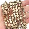 Estrela Preta de Cinco Pontas com Revestimento Nano Galvanizado Contas Acessórios Manuais DIY Joias Produtos Semi-Acabados Botões Contas Redondas Contas Soltas