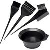 Conjunto de 4 peças de pente de cabeleireiro para salão de cabeleireiro Ferramenta de tingimento de cabelo para uso doméstico DIY Tigela de tratamento de cabelo de plástico Escova de tingimento de cabelo terno
